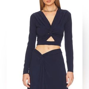 Bobi Front Knot Crop Top NWT
